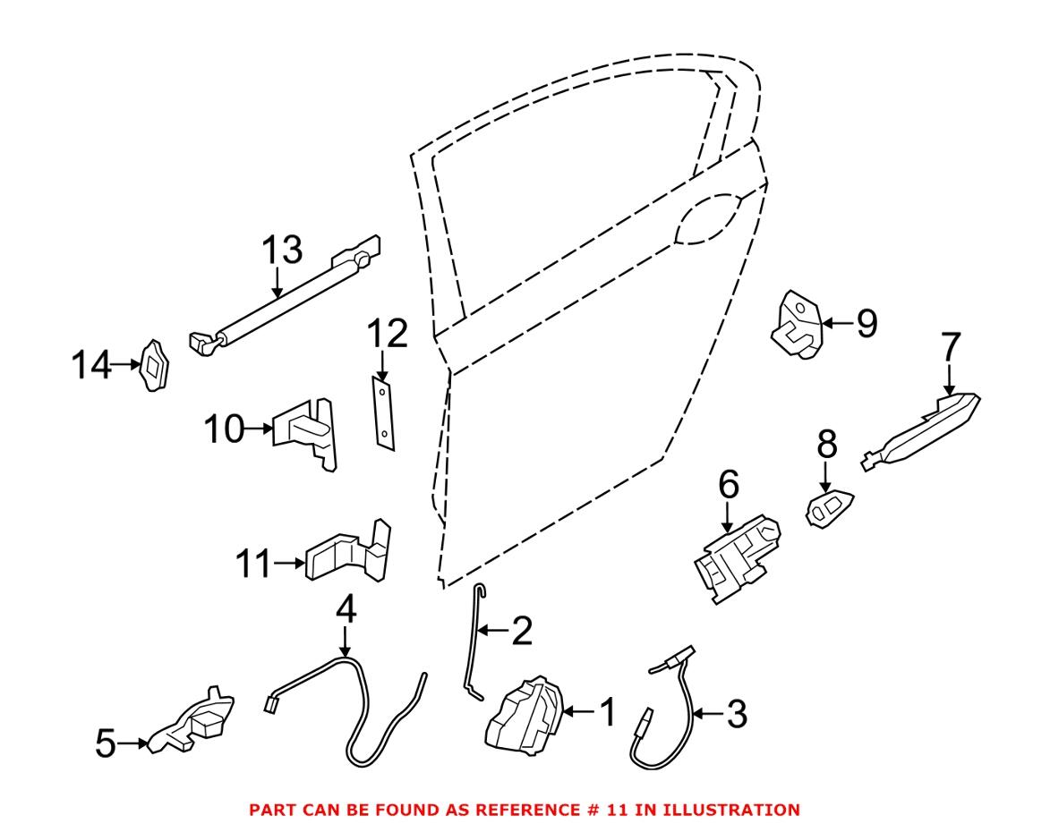 BMW Door Hinge = Rear Passenger Side Lower 41007203990